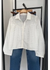 BS Collection Fisto İşlemeli Gömlek Ekru