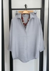 BS Collection Keten Şortlu Takım Gri