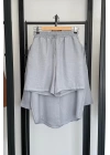 BS Collection Keten Şortlu Takım Gri