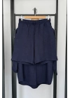 BS Collection Keten Şortlu Takım Lacivert