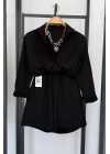 BS Collection Keten Şortlu Takım Siyah