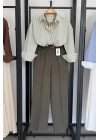 Bs Collection Tensel Pantolon Haki