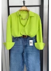 Bs Collection V Yaka Basic Gömlek Fıstık Yeşil
