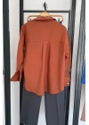 Bs Collection V Yaka Basic Gömlek Kiremit