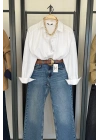 Bs Oversize Poplin Gömlek Beyaz