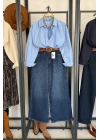 Bs Oversize Poplin Gömlek Mavi