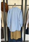 Bs Oversize Poplin Gömlek Mavi