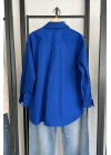Bs Oversize Poplin Gömlek Saks Mavi
