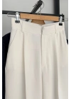 Bs Pile Detay Pantolon Beyaz