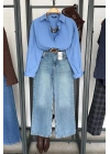 Bs Wide Leg Jean Açık Mavi