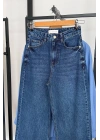 Bs Wide Leg Jean Koyu Mavi