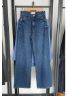 Bs Wide Leg Jean Koyu Mavi