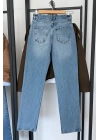 Bs1975 Straight Yüksek Bel Jean Mavi