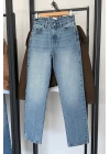 Bs1975 Straight Yüksek Bel Jean Mavi