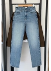 Bs1975 Straight Yüksek Bel Jean Mavi