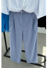 Striped Double Button Trousers