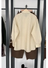Çizgili Oversize Gömlek Sarı