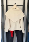 Cross Cape Ceket Krem
