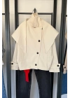 Cross Cape Ceket Krem