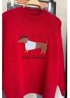 Dachshund Triko Kazak Kırmızı