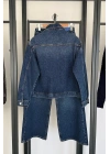 Denim Çift Cepli Kot Ceket Mavi
