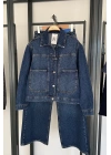 Denim Çift Cepli Kot Ceket Mavi