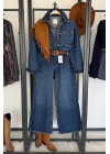 Denim Çift Cepli Kot Ceket Mavi