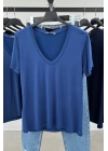 Deep V Neck Modal Plain Tshirt