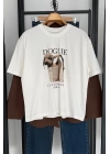 Doguıe Baskılı T-Shirt Krem