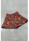 Hem Binding Floral Shorts
