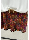 Hem Binding Floral Shorts