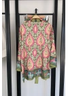 Etnik Desen Kimono Şortlu Takım