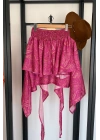 Etnik Desen Şortlu Bluz Takım Pembe