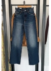 Full Length Wide Leg Jean Lacivert