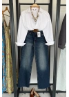 Full Length Wide Leg Jean Lacivert