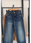 Full Length Wide Leg Jean Lacivert