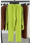 Gömlek Pantolon Göfre Takım Yeşil