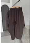 Gömlekli Şalvar Pantolon Takım Kahverengi