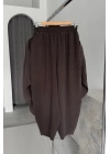 Gömlekli Şalvar Pantolon Takım Kahverengi