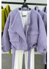 İçi Astarlı Teddy Mont Lila