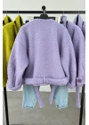 İçi Astarlı Teddy Mont Lila
