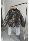 İçi Kapitone Leopar Bomber Mont Leopar