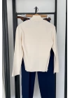 İçinden Body Detaylı Hırka Krem
