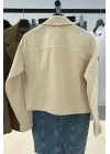 İki Cep Basic Kot Ceket Bej