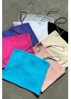 İp Askılı Kaşkorse Crop Siyah