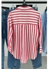 Womens Single Pocket Oversize Linen Shirt