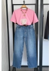 Kalp Detay İşleme T-Shirt Pembe