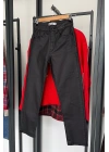 Kaplamalı Boyfit Jean Siyah