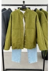 Kaşe Çıtçıtlı Ceket Yeşil