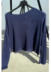 Boat Neck Plain Thin Knitwear